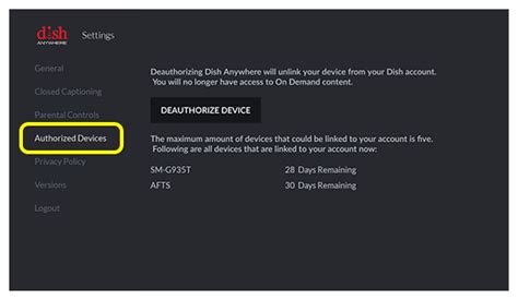 unauthorized smart card id dish|Authorize/Deauthorize Devices from DISH Anywhere.